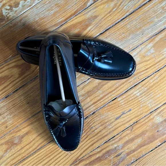 GH BASS WEEJUN TASSEL LENNOX LEATHER LOAFER - Brand New - Size 10W - Picture 7 of 8